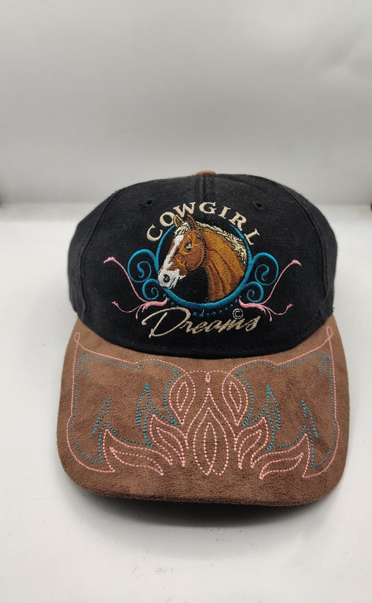 Cow Girl Women Black Cap