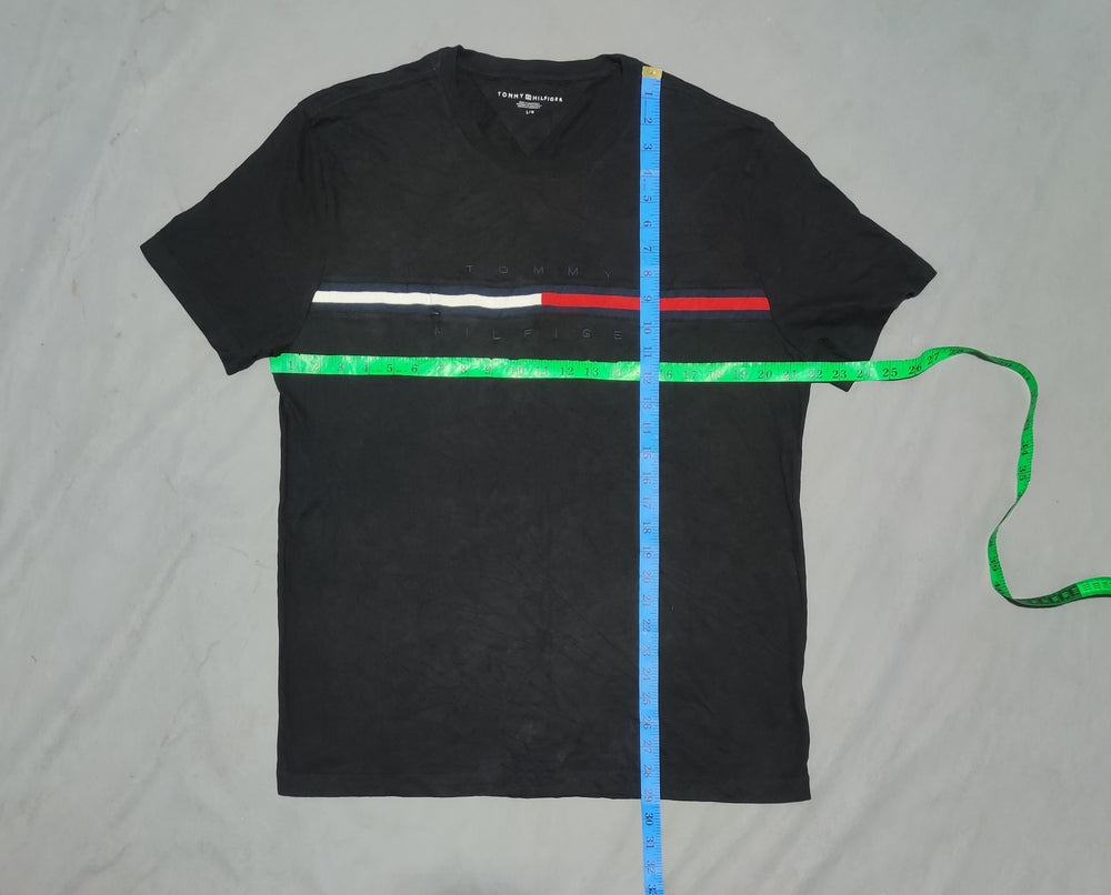 Tommy Hilfiger Men Cotton Black T Shirt L