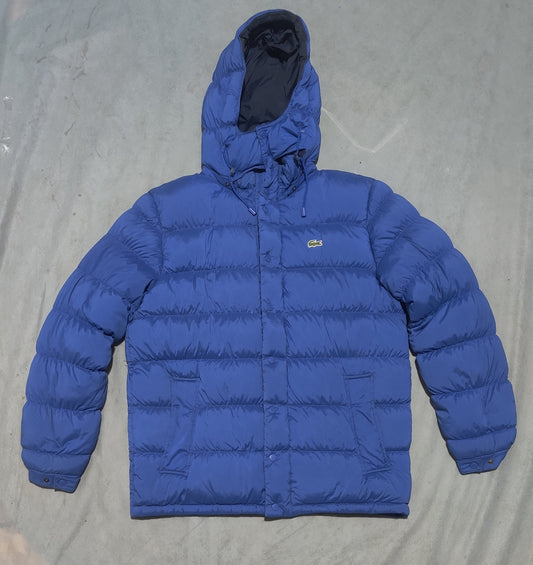 Lacoste Men Hooded Puffer Blue Jacket