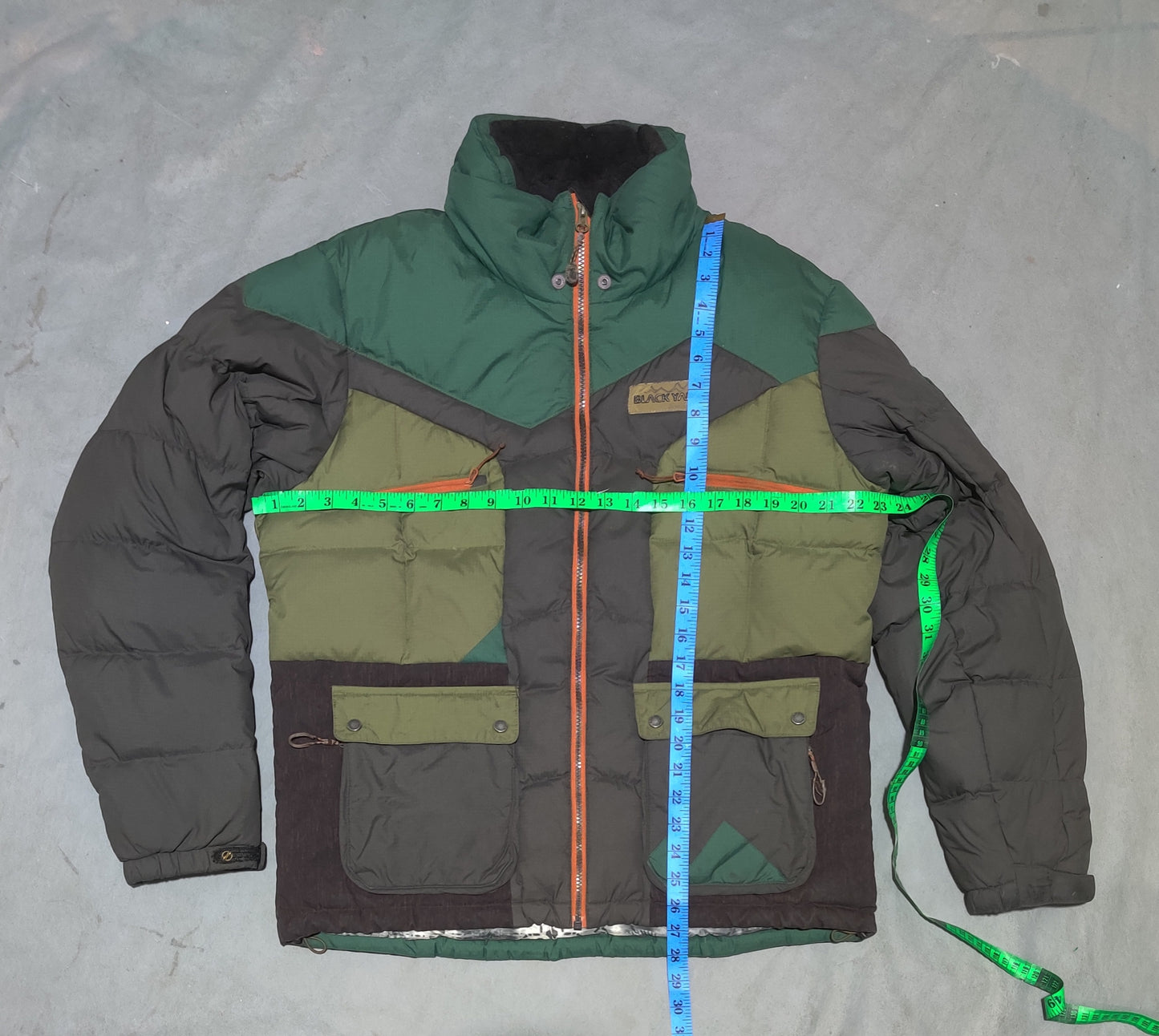 Black Yak Men Heavy Puffer Green Jacket