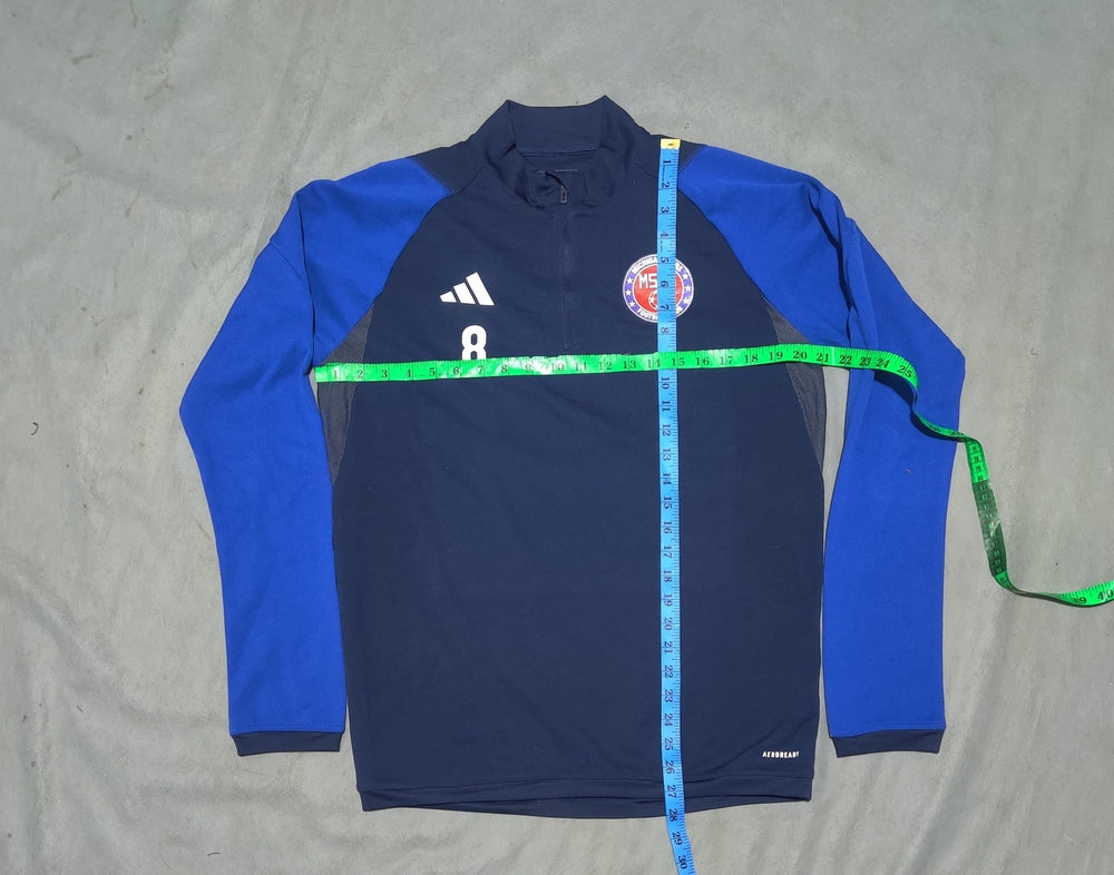 Adidas Men Sport Blue Half Zipper M