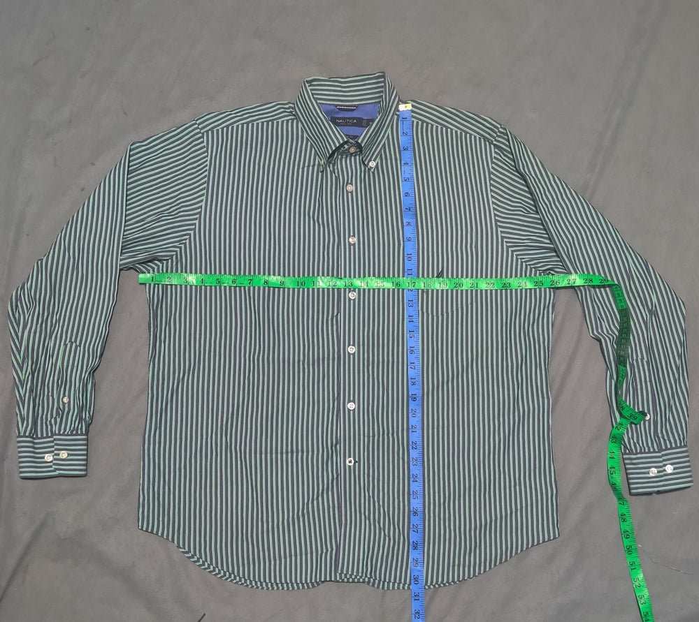 Nautica Men Cotton Green Shirt XL