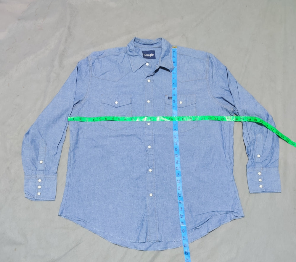 Wrangler Men Cotton Blue Shirt XL