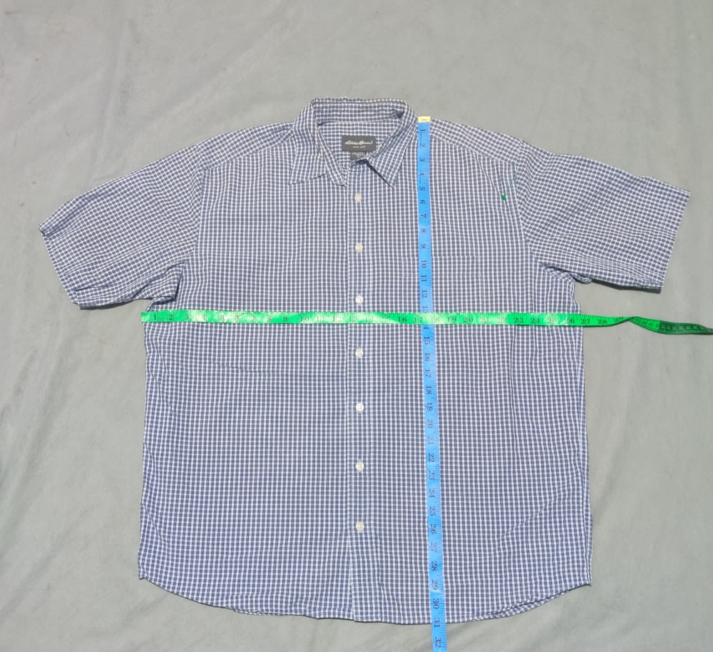 Eddie Bauer Men Cotton Blue Shirt XL