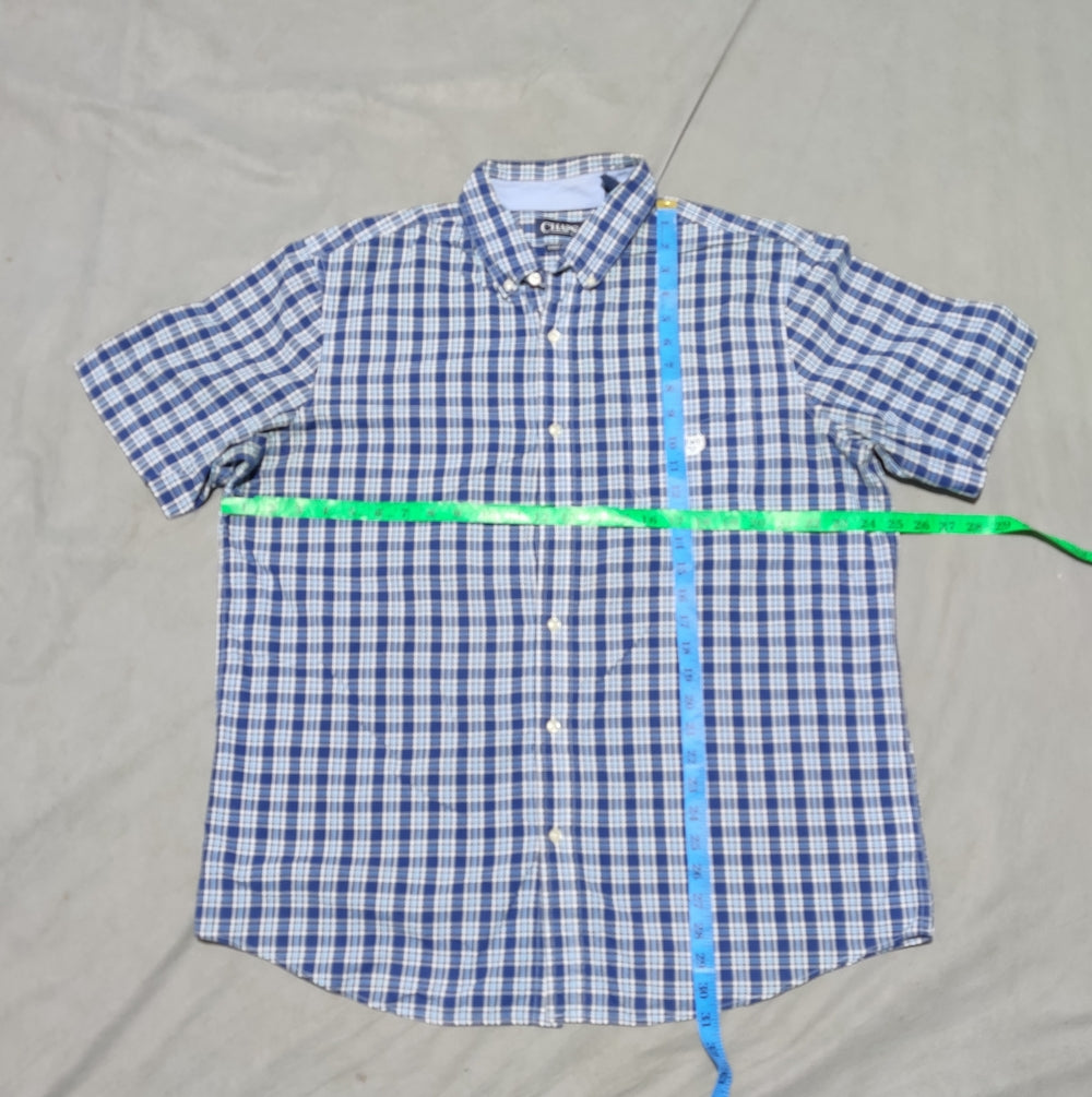 Chaps Men Cotton Blue Shirt XL