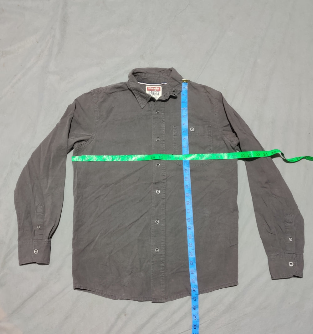 Wrangler Men Cotton Gray Shirt S