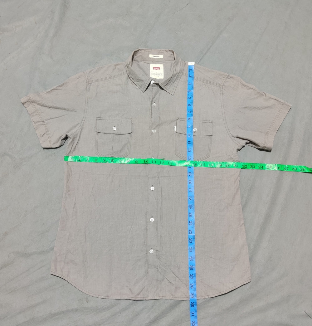 Levi's Men Cotton Gray Shirt L