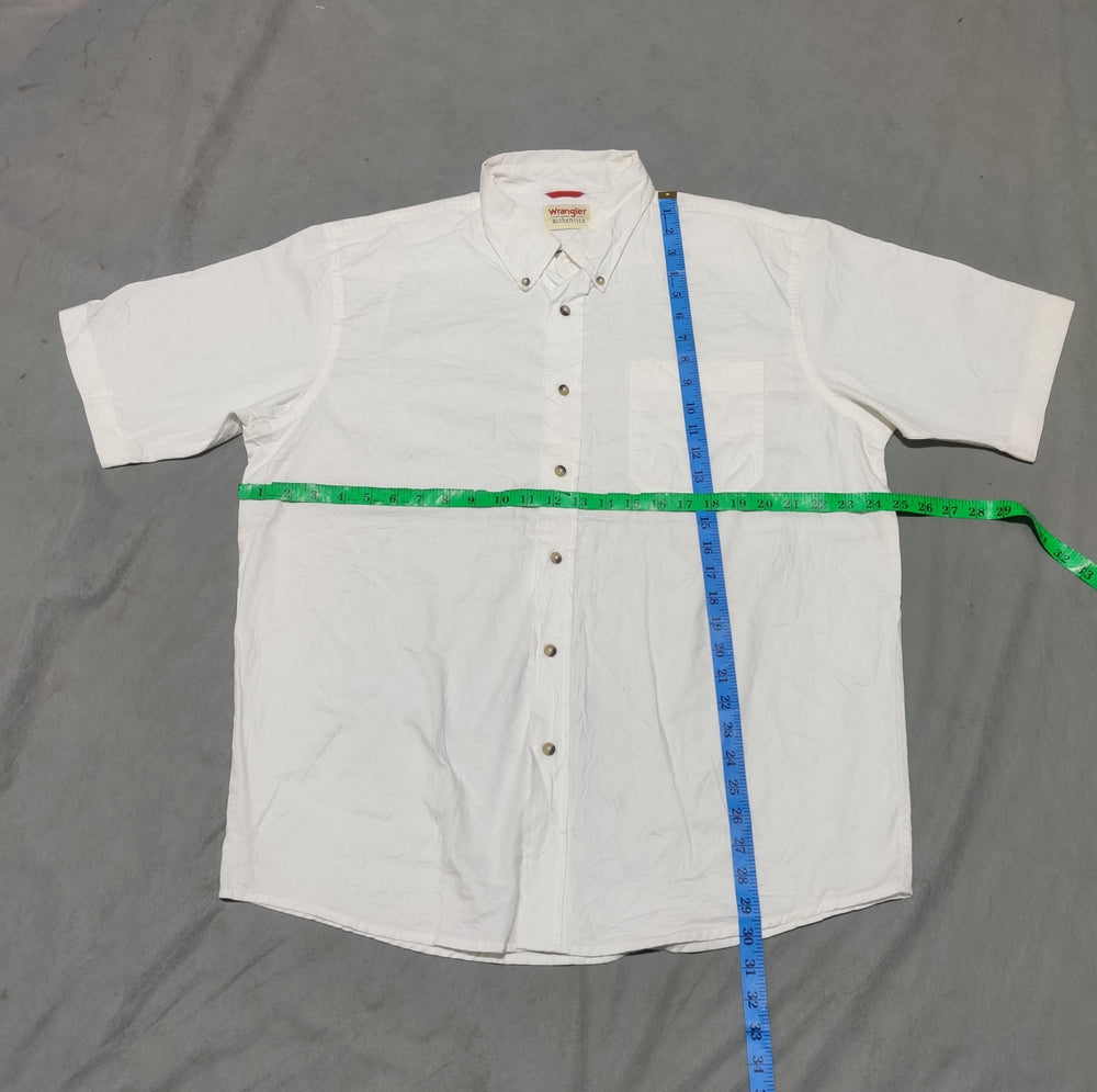 Wrangler Men Cotton White Shirt L