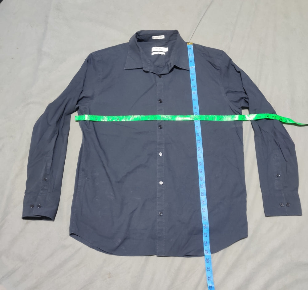 Calvin Klein Men Cotton Gray Shirt L