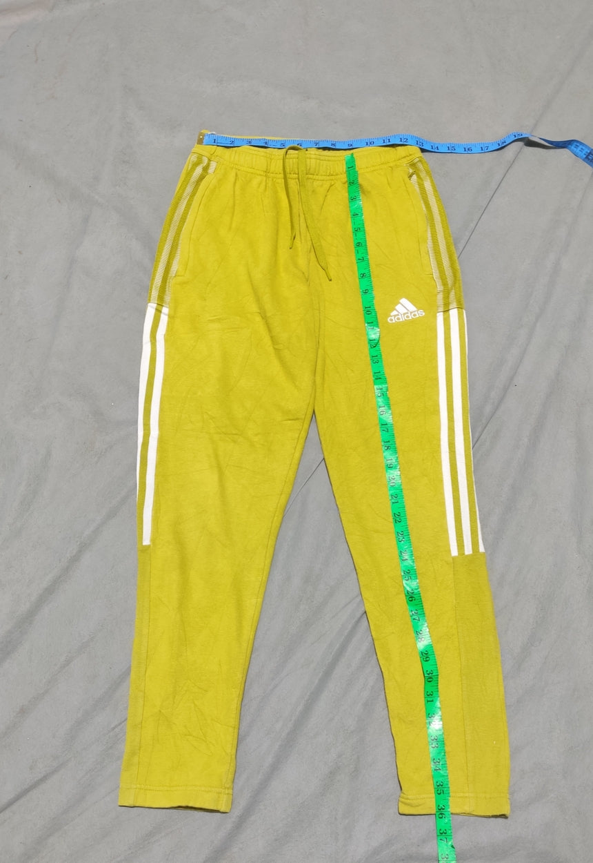 Adidas Women Yellow Cotton Trouser S