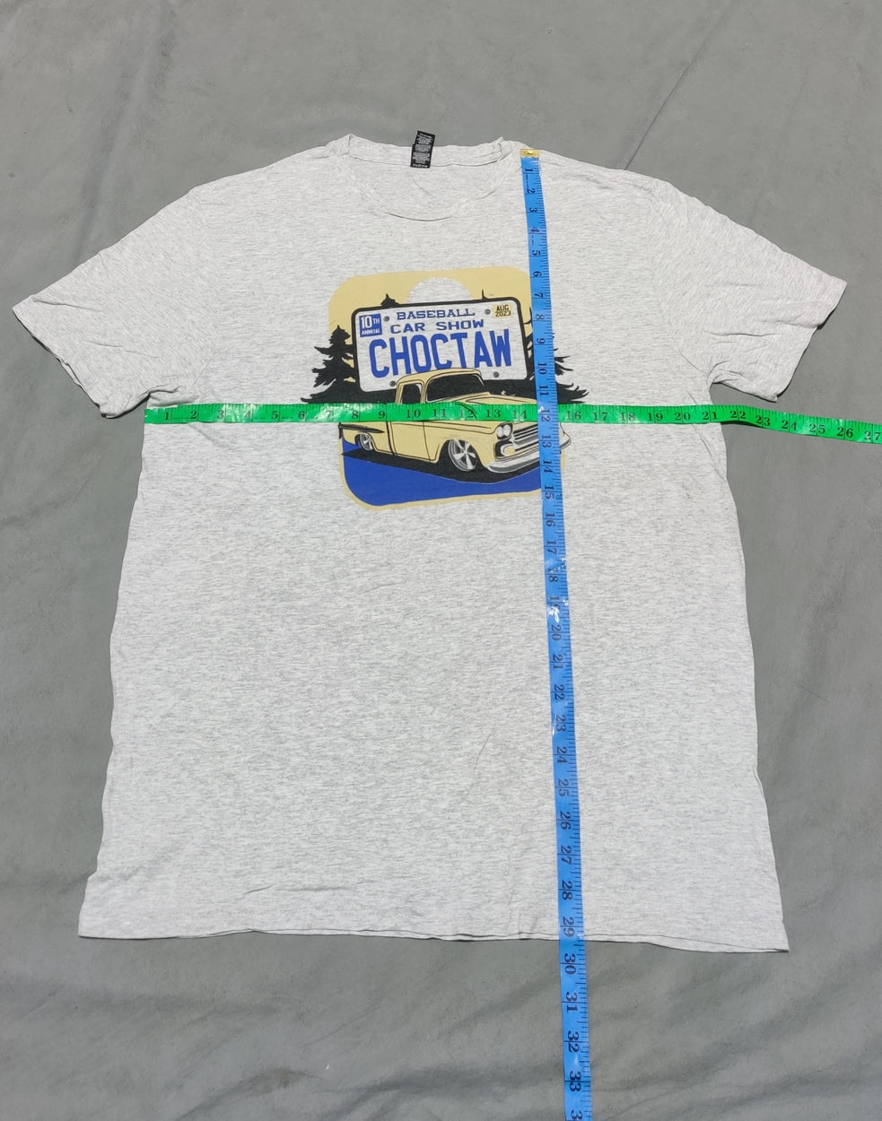 Dist Rict Men Cotton Gray T Shirt Large