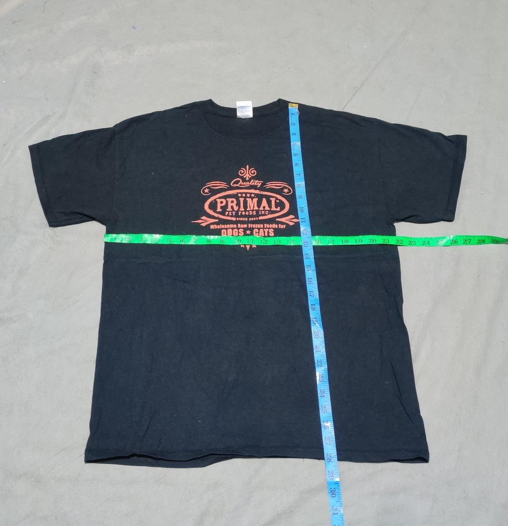 Gildan Men Cotton Black T Shirt Large