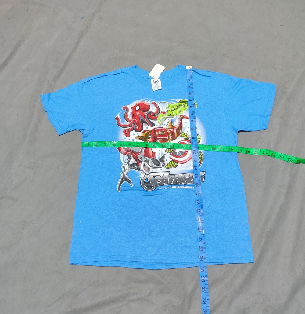 Delta Soft Men Cotton Blue T Shirt L