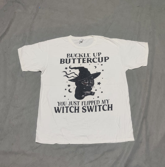 Port & Company Men Cotton White T Shirt L