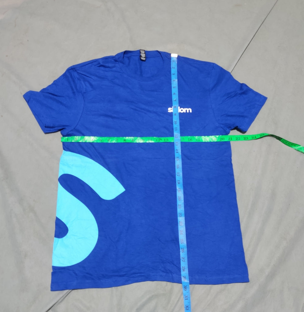 Dist Rict Men Cotton Blue T Shirt L