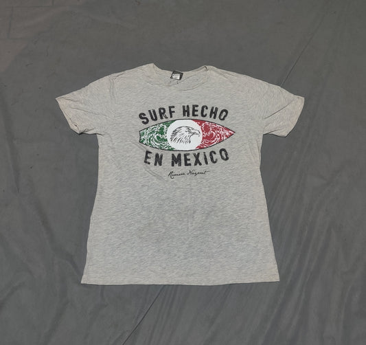 Papaya Company Men Cotton Gray T Shirt L