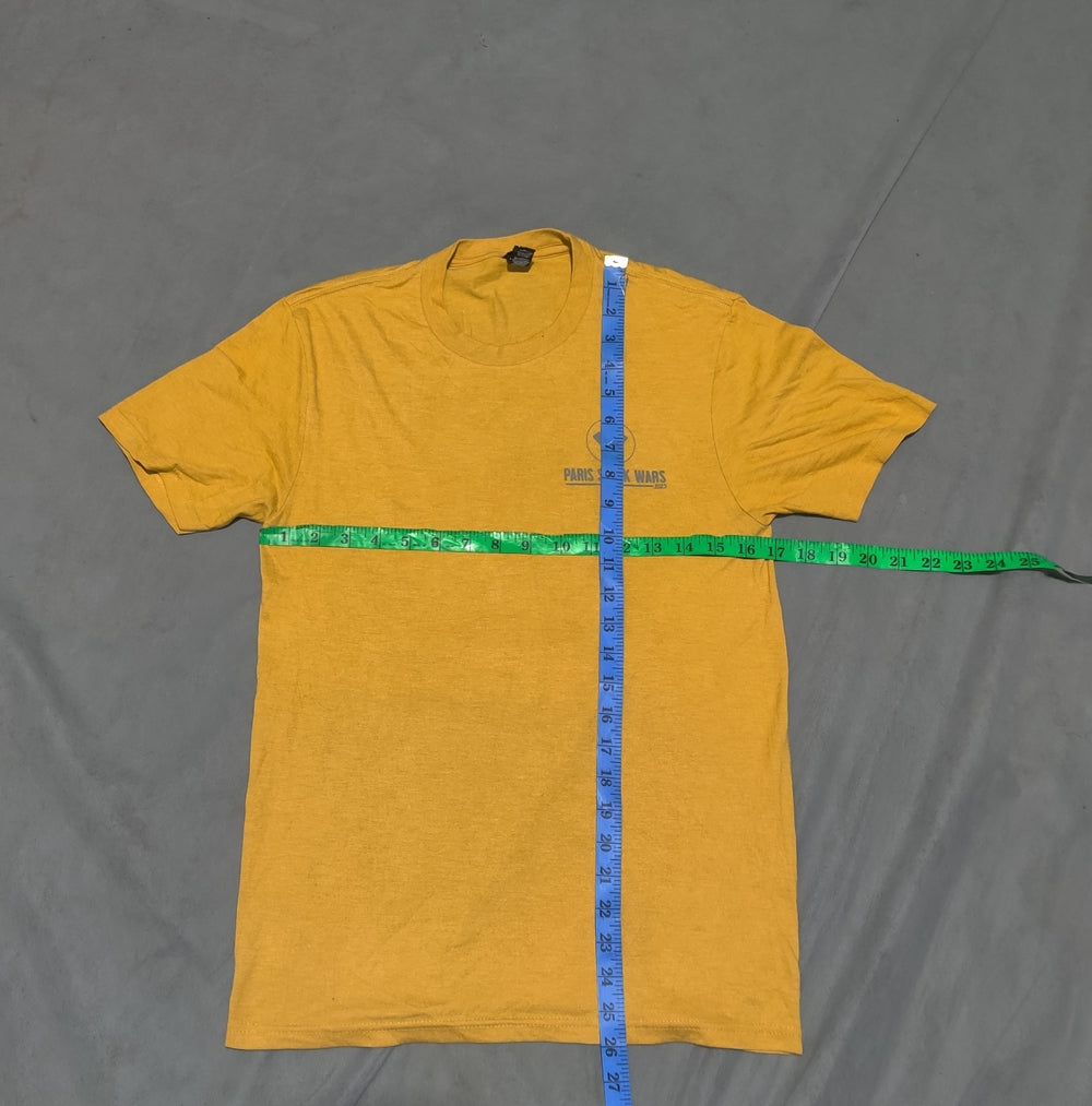 Dist Rict Men Cotton Yellow T Shirt XS