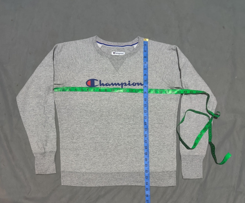 Champion Men Cotton Fleece Gray Sweatshirt M