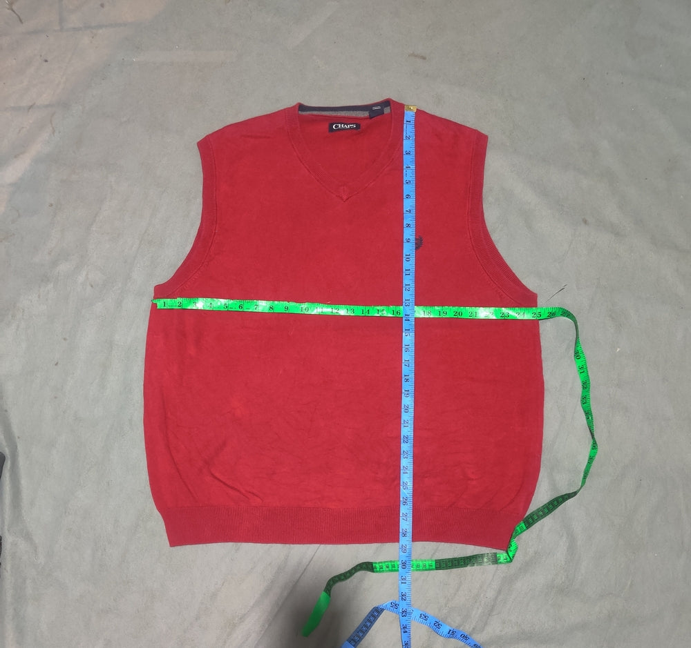 Chaps Men Cotton Fleece Red Sweater 2XL