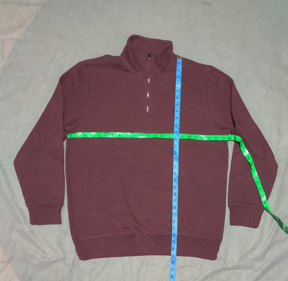 Izod Men Cotton Fleece Maroon Sweatshirt L