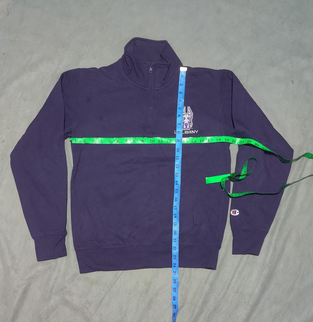 Champion Men Cotton Fleece Purple Sweatshirt S