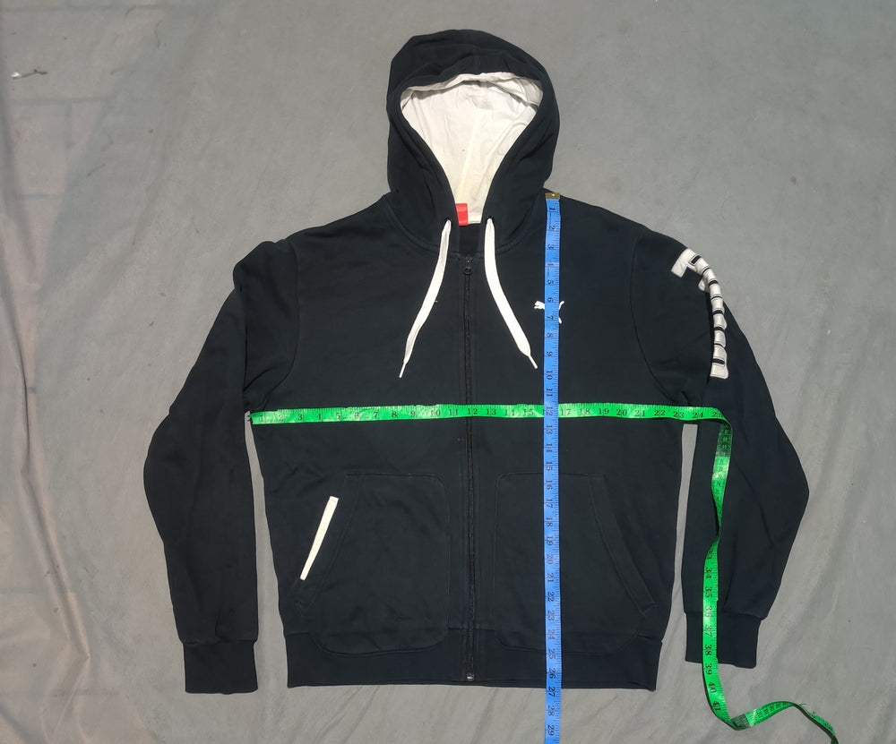 Puma Men Cotton Fleece Black Zipper M