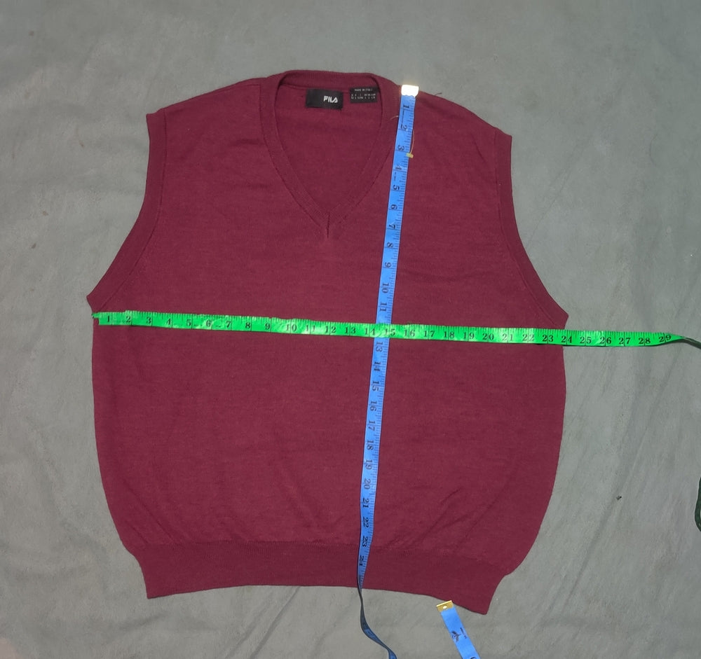 Fila Men Cotton Fleece Red Sweater L