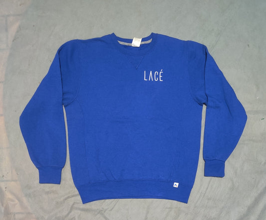 Russell Men Cotton Fleece Blue Sweatshirt M