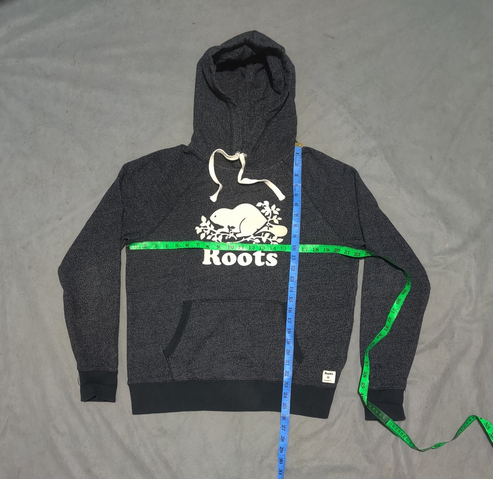 Roots Men Cotton Fleece Blue Hoodie S