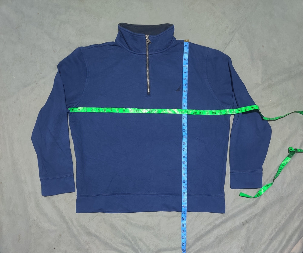 Nautica Men Cotton Fleece Blue Sweatshirt XL