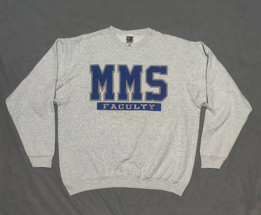 Fruit Of The Loom Men Cotton Fleece Gray Sweatshirt XL