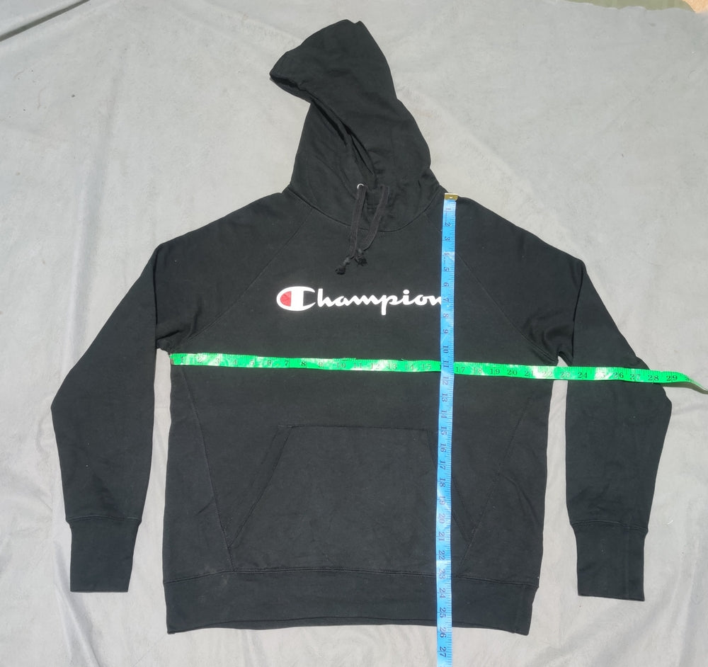 Champion Women Cotton Fleece Black Hoodie L