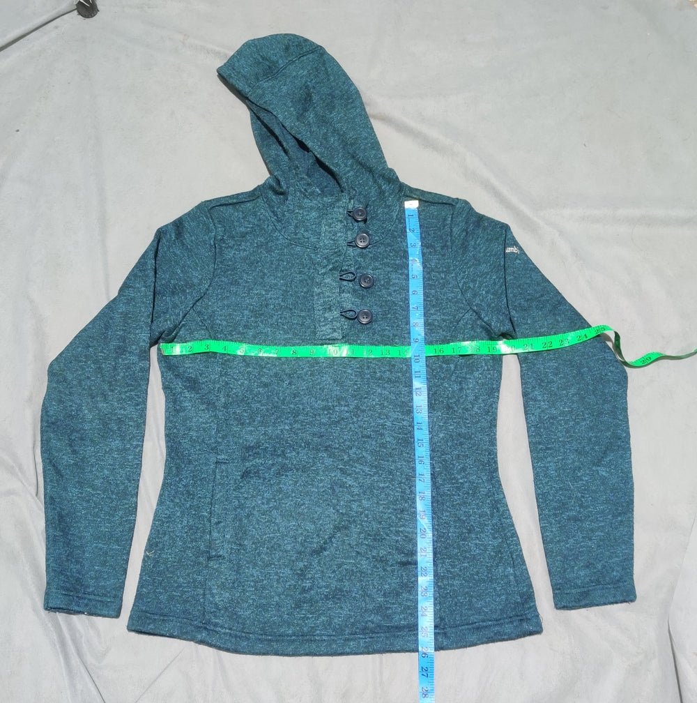 Columbia Women Cotton Fleece Blue Hoodie L