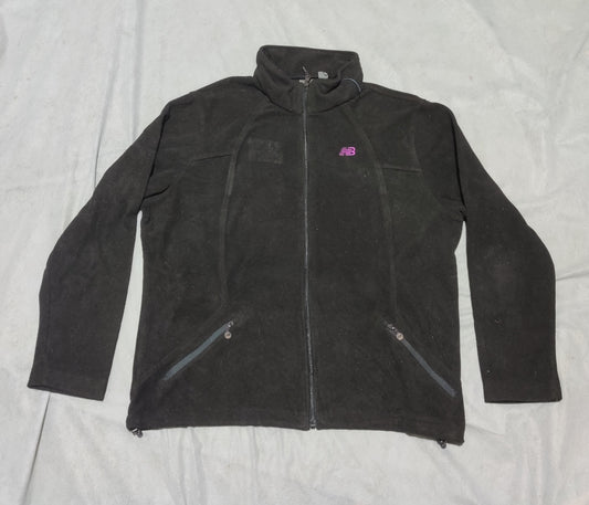 New Balance Women Cotton Fleece Black Zipper XL
