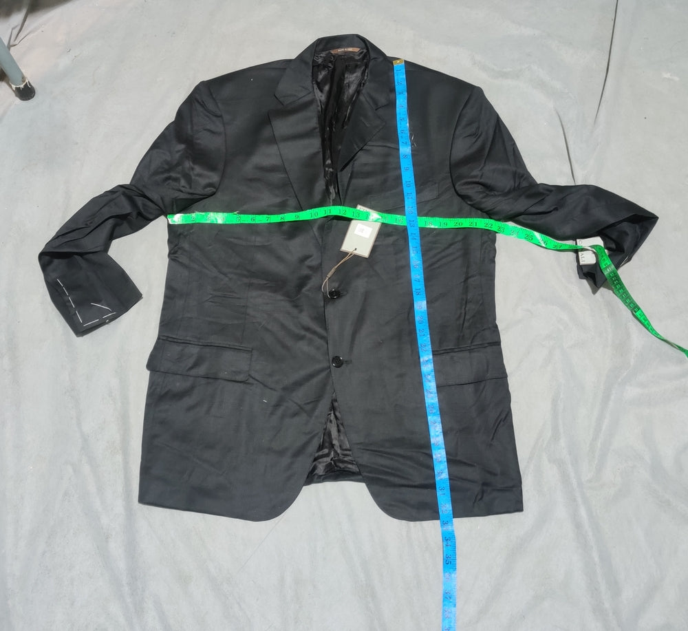 Canali Men Cotton Black Coat M