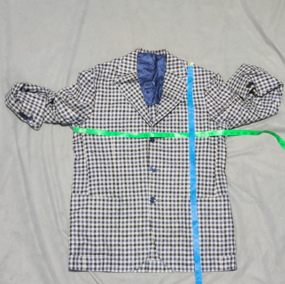 Ring Jacket Men Cotton Blue Coat M
