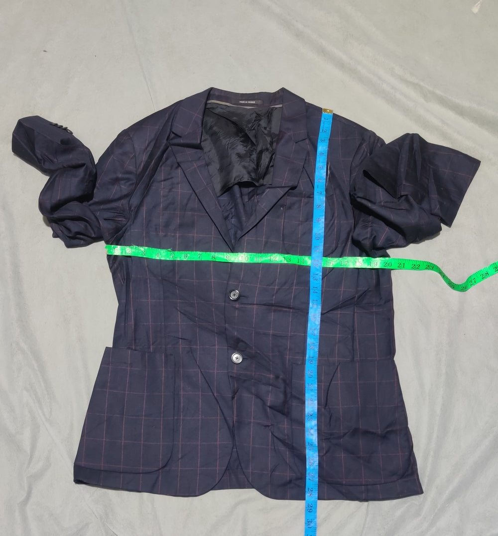 Z Zegna Men Cotton Blue Coat M