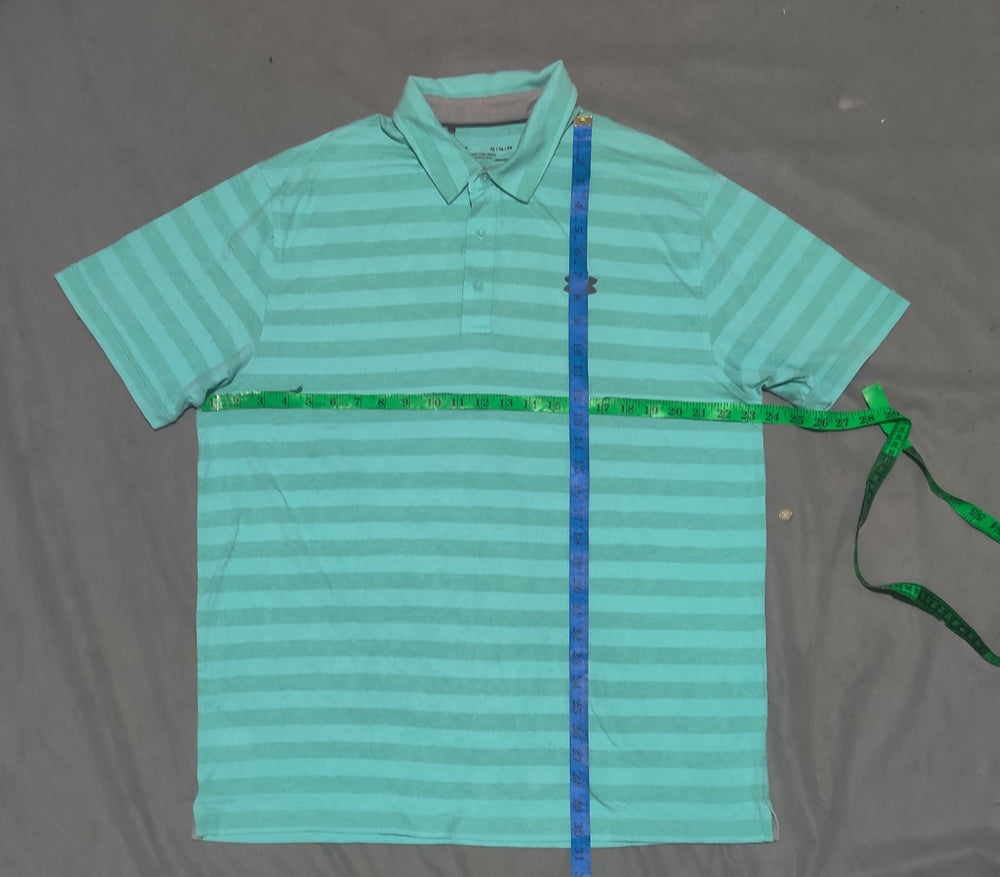 Under Armour Men Blue Cotton Polo T Shirt XL