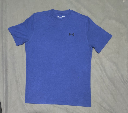 Under Armour Men Blue Cotton T Shirt M