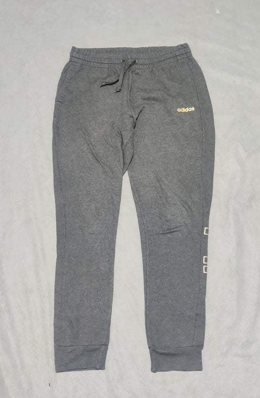 Adidas Men Cotton Gray Trouser M