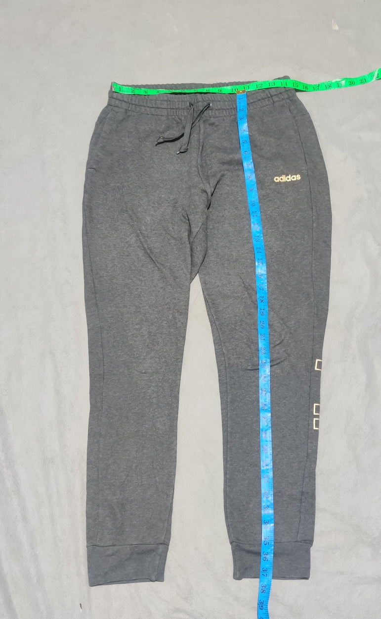 Adidas Men Cotton Gray Trouser M