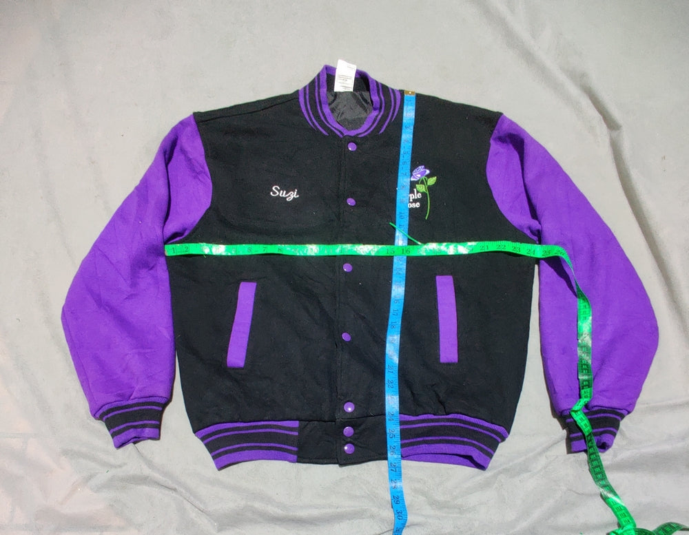 Fruit Of The Loom Men Purple Varsity Jacket
