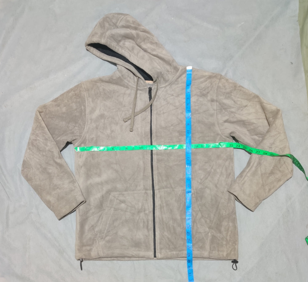 Mountain Club Men Brown Cotton Fleece Jacket
