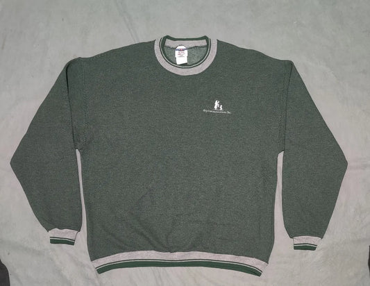 Jerzees Men Cotton Green Sweatshirt XL