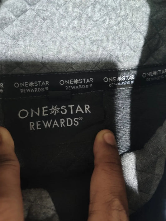 One Star Rewards Men Polyester Gray Beige Sweatshirt L