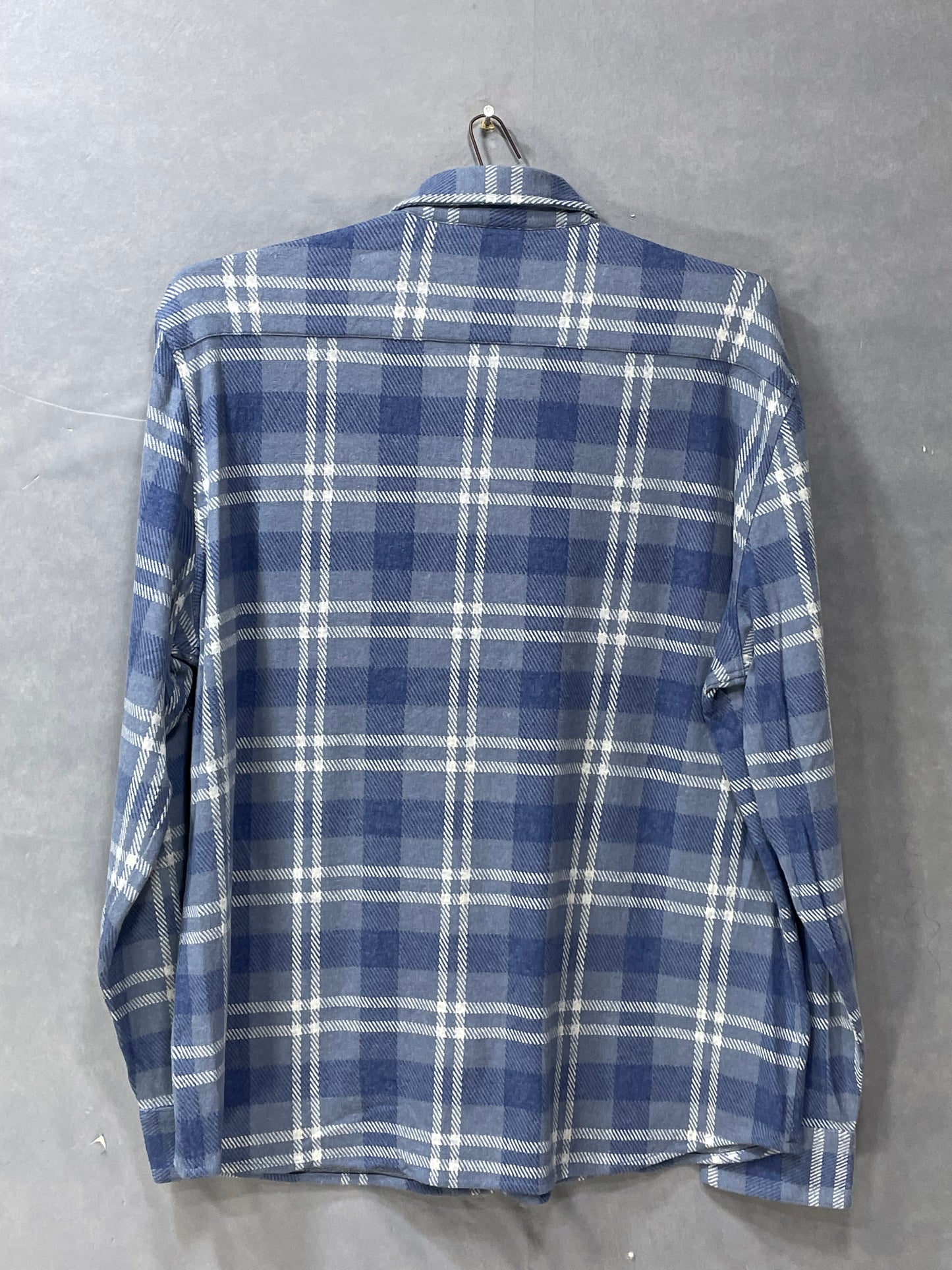 Faherty Blue Cotton Winter Shirt For Men X Large