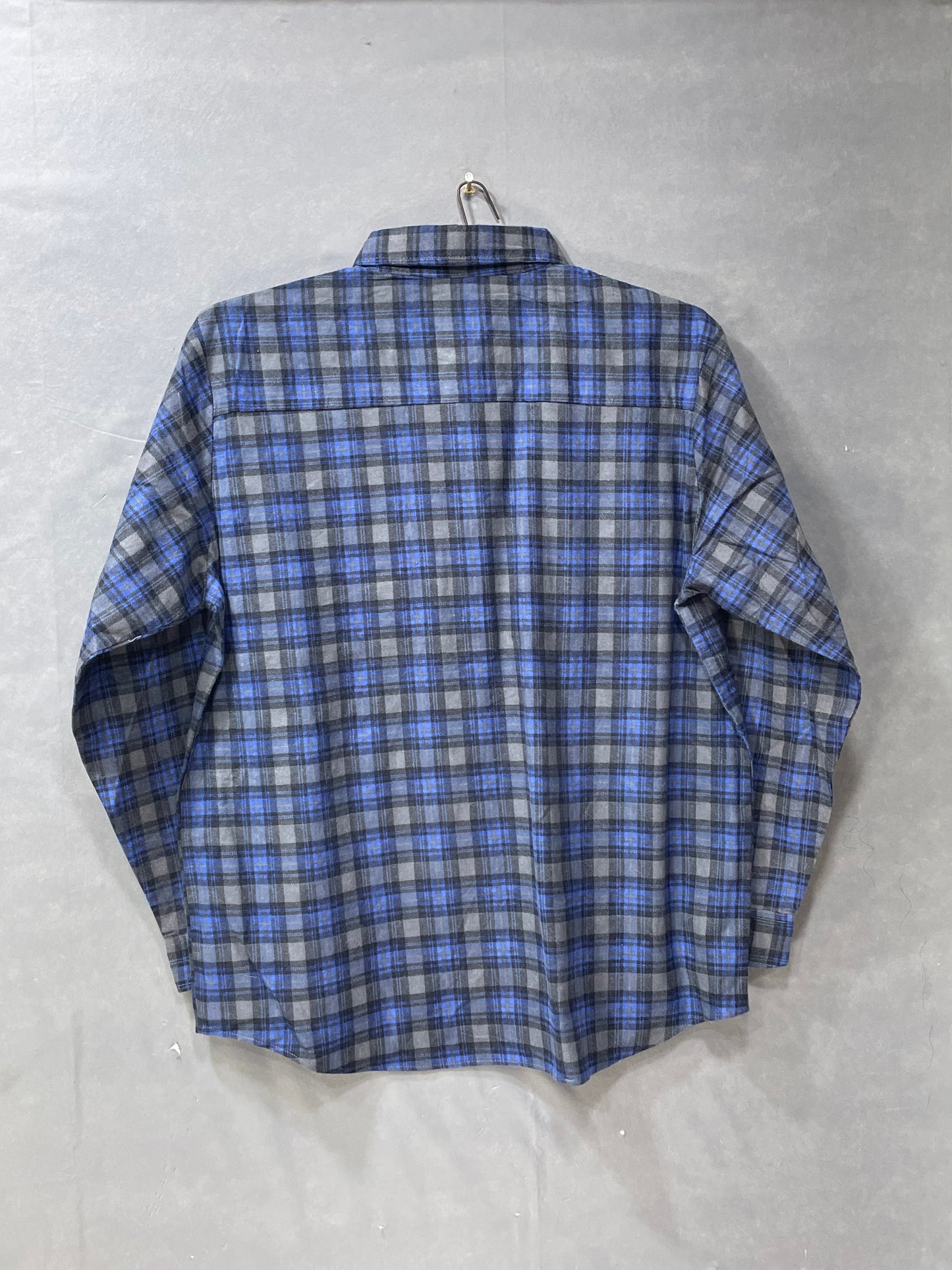 Haband Blue Cotton Winter Shirt For Men X Large