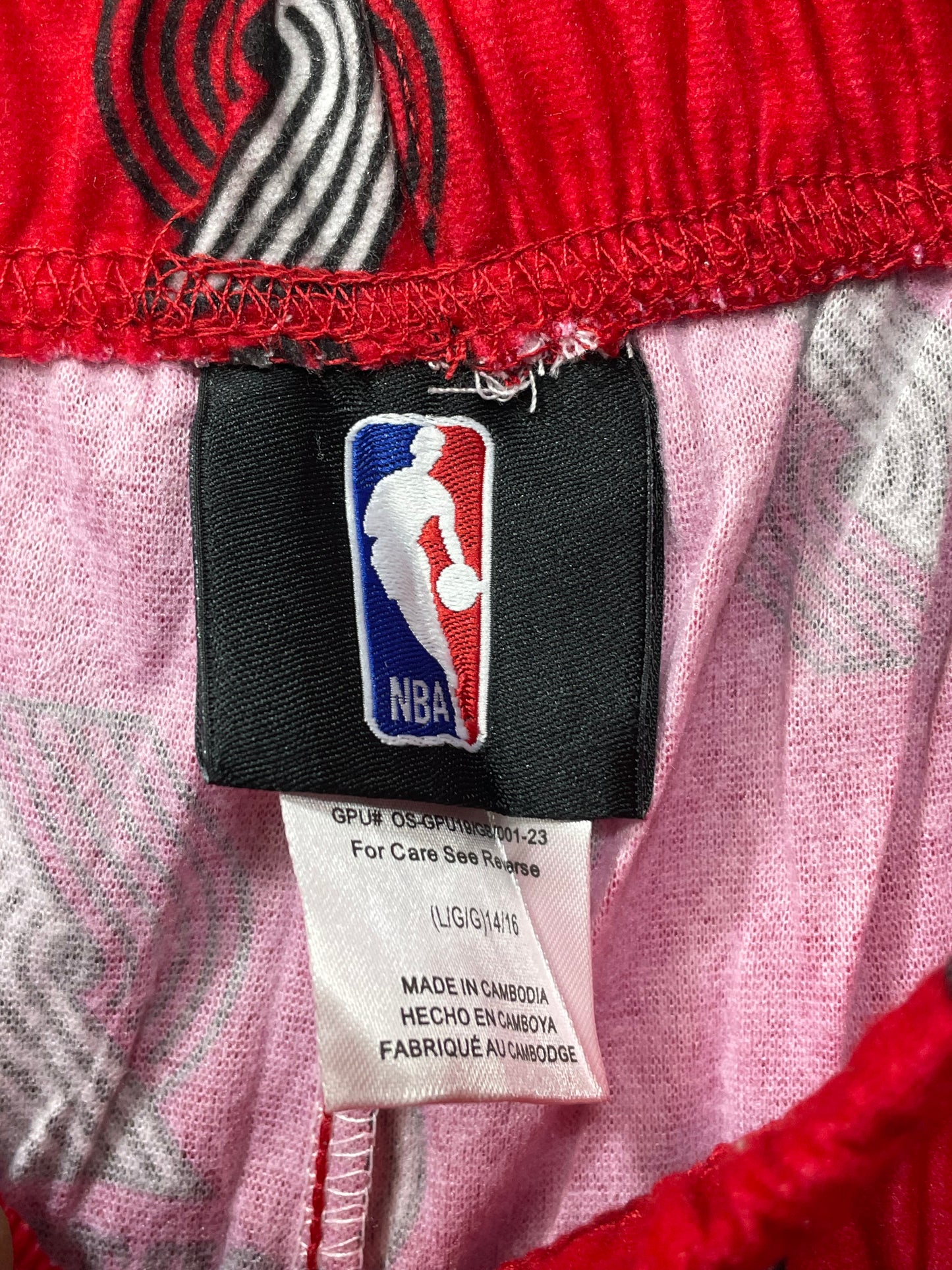 NBA Red Cotton Night Pajama For Kids