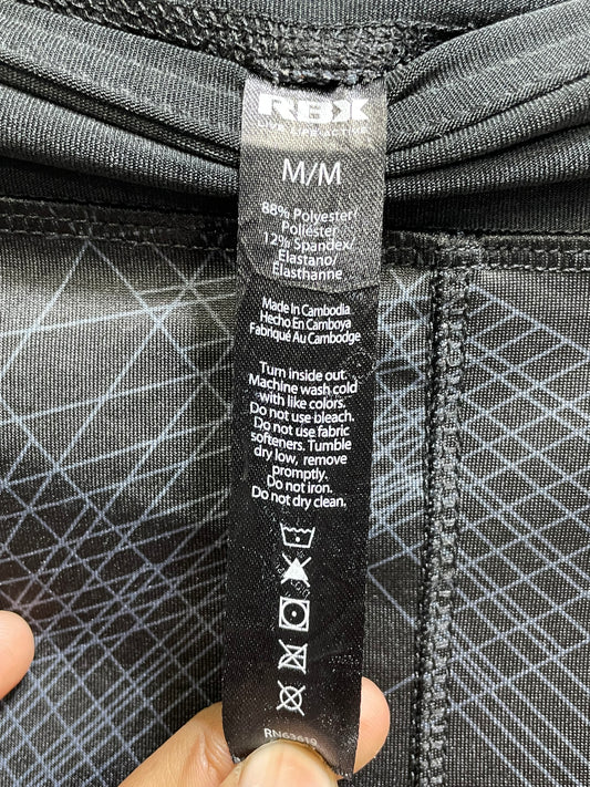 RBX Black Cotton Stretch Gym tights For Women M