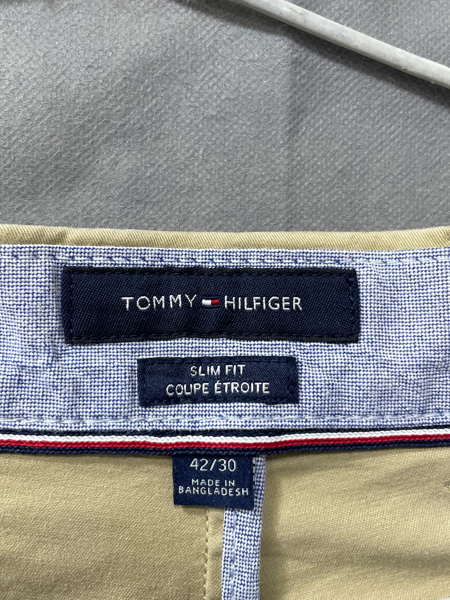 Tommy Hilfiger Cream Cotton Golf Pant For Men X Large